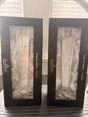 Rosenthal Clear Crystal Candlesticks - Pair